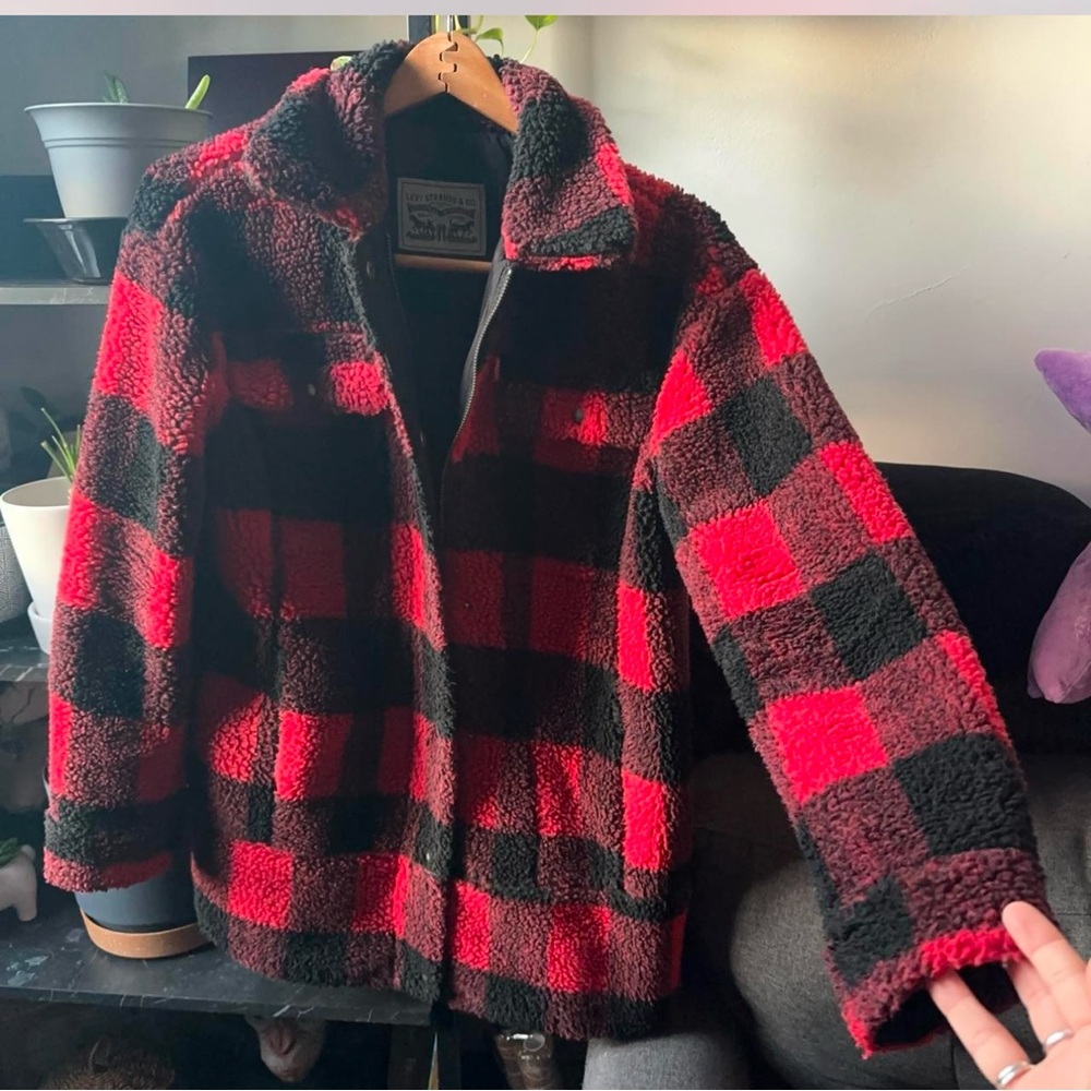 Levi’s Buffalo Plaid Sherpa Jacket